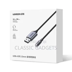 Ugreen Usb to 3.5mm Audio Adapter for Pc/Ps/Switch