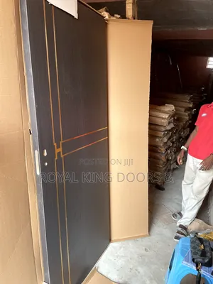 Gold and Gray HDF Wooden Room Doors