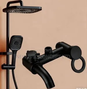 Black Standing Shower England Made