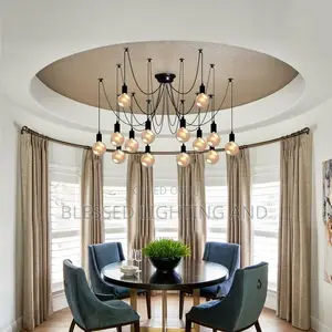 Vin Black Cord Multiple Light Sources Sample Pendant for Living Ro