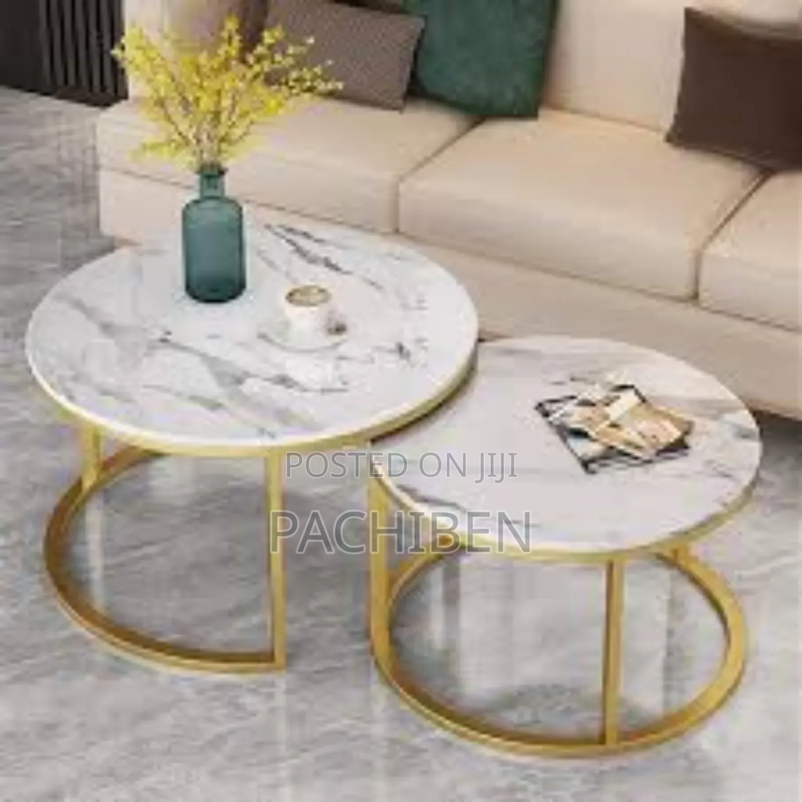 2pcs Faux Marble Centre Table