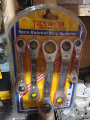 Tucson Usa 5-Piece Reversible Ratchet Ring Spanner Set
