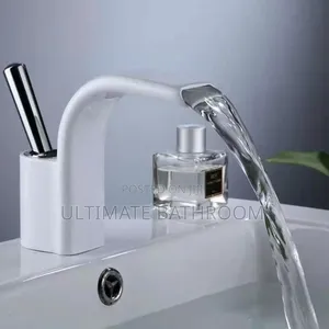 High Quality White And Chrome Wash Hand Basin Mixer Tap