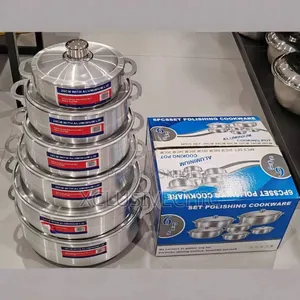 6pcs Die-Cast Aluminium Cookware Pots