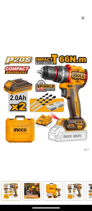 Ingco 20v 66nm Brushless Cordless Impact Drill