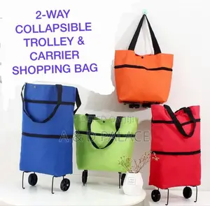 2-Way Collapsible Trolley Carrier Shopping Bag