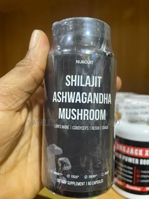 Shilajit Ashwagandha Mushroom,Herbal Blend Lion’Smane,Cordyceps,Reishi
