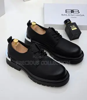 Light Suede Balenciaga Lace Up Black Shoe