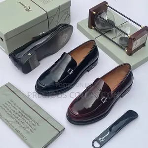 New Model, Top Quality Richwanaz Glossy Leather Studded Pull on Shoe