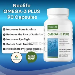 Omega 3 Plus 90 Capsules. Omega 3 Salmon Oil Supplement