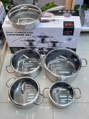 10pcs Osfe Pure Stainless Stell Healthy Sets Of Pots And Pan