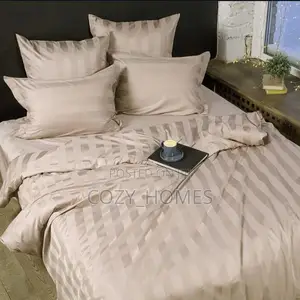Stripe Polish Beige Bedsheets Duvet Set (100% Pure Polish)