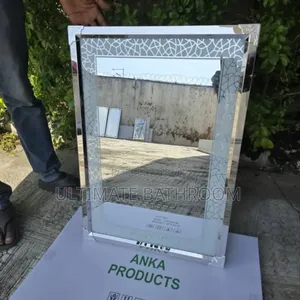 Silver Frame 70x50cm Wall Mounted Bathroom Mirror