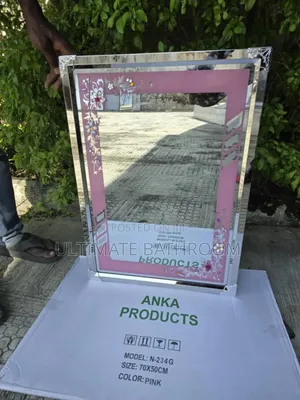 70x50cm Pink Background Bathroom Mirror