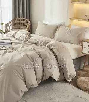 100% Cotton Luxury Beige Bedspread With Duvet Pillowcases (6x6)