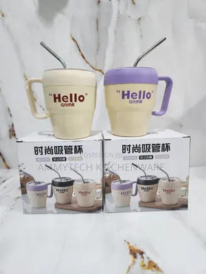 480ml Coffee/Smoothie🥤 Cups With Straw Lid