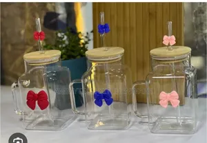Transparent Smoothies Straw Jar/Cups