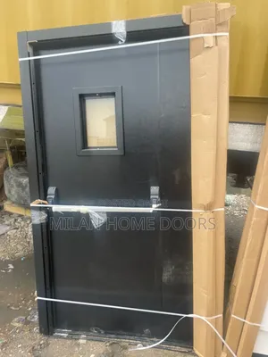 1200m By 2100m 2hrs Rating Gray Fire Exit Security Door With Glass
