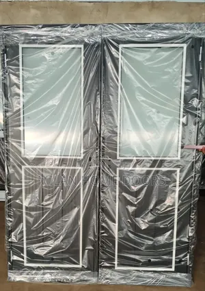 750m Half Glass Pvc Black Toilet And Bathroom Door