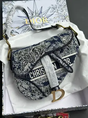 Luxury Dior Embroidered Toile De Jouy Saddle Bag Comes Fully Boxed