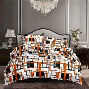 Geometric Bedsheet With Duvet Set and Pillowcases