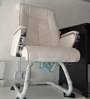 White Faux Leather Executive Office Chair