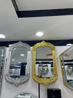Plain Mirror With Gold Frames