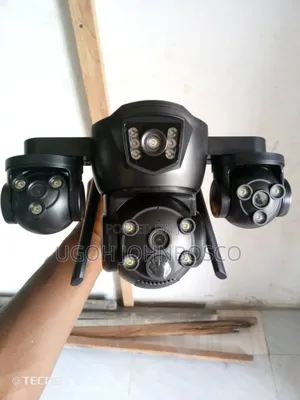 V380 Pro Triple-Lens Solar-Powered Security Camera.