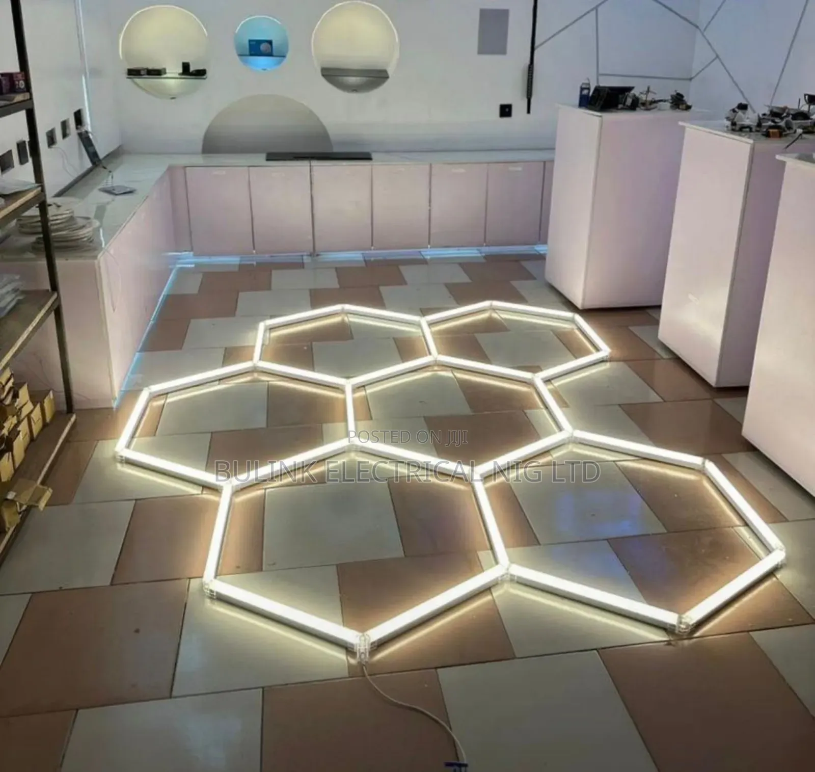 Six Hexagon Ceiling Light Warm White