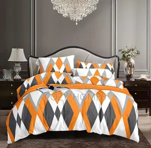 Diamond Pattern Bedsheet, Duvet and Pillowcases Set (7x7)