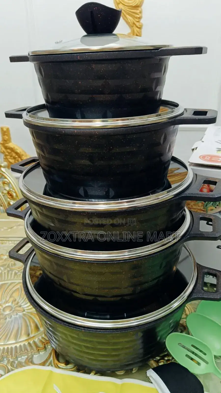 17 PCS MBH Granite Pot With Kitchen Tools