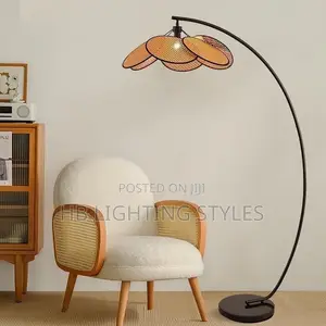 Rattan E27 Bulb Lighting Floor Lamp