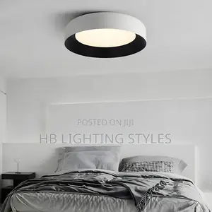 Modern Minimalist White Black Ceiling Light
