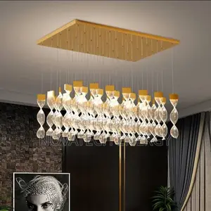 Rectangular Luxury Flush Dropping Chandelier,Led