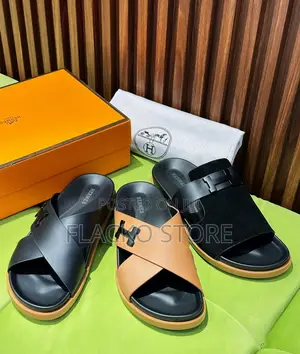 Original Hermes Leather Slippers
