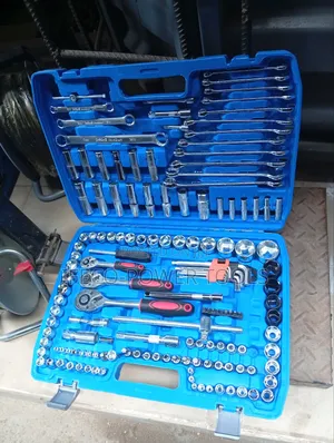 Mechanics Tool Set Housed in a Blue Plastic Case,