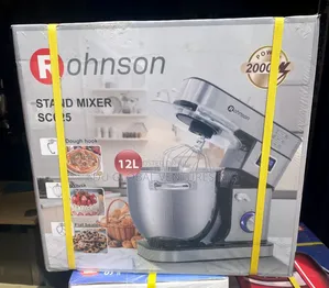 Rohnson 12litres Stainless Steel Bowl Stand Mixer. 2000watts.