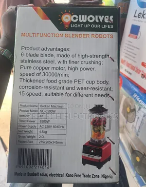 Oc Wolves Sc-8500w Multifunction Blender.