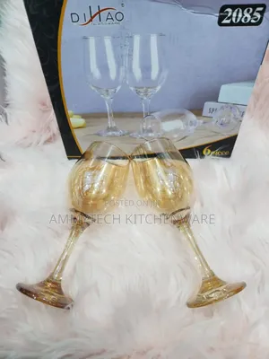 Transparent Gold Wine Glass🍷