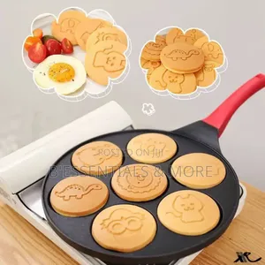 Seven-Hole Flat-Bottomed Non-Stick Frying Pan,