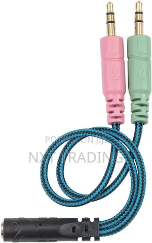 Headset Splitter Cable for Pc 3.5mm Jack Headphones Adapter Convertors