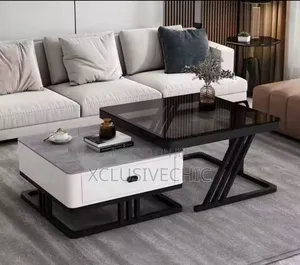 Luxury Rock Slab Center Table Living Room With Drawer