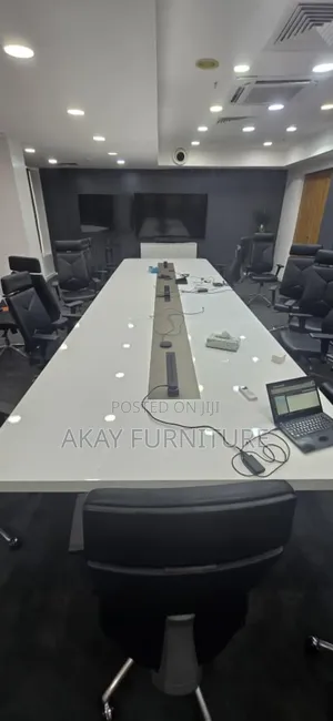 White Conference Table Size 6meters For 20 People