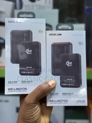 Green Lion Wellington Qi2.2 25w Wireless 10000mah Power Bank