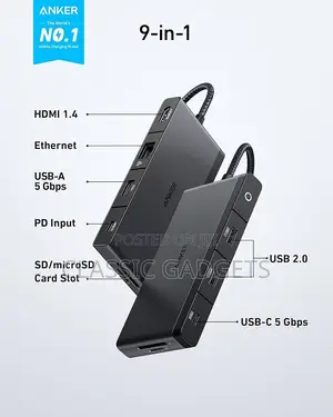 Anker 552 Usb-C Hub (9-in-1, Hdmi) With 100w Power Delivery