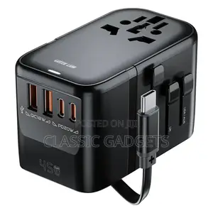 Green Lion Companion 45 Universal Travel Adapter – Black
