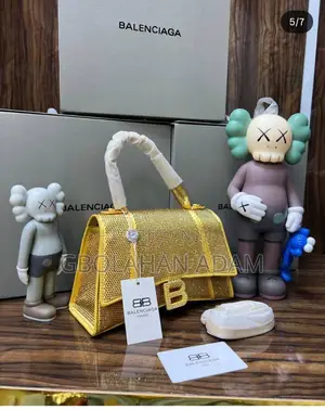 Gold Balenciaga Hourglass Bag