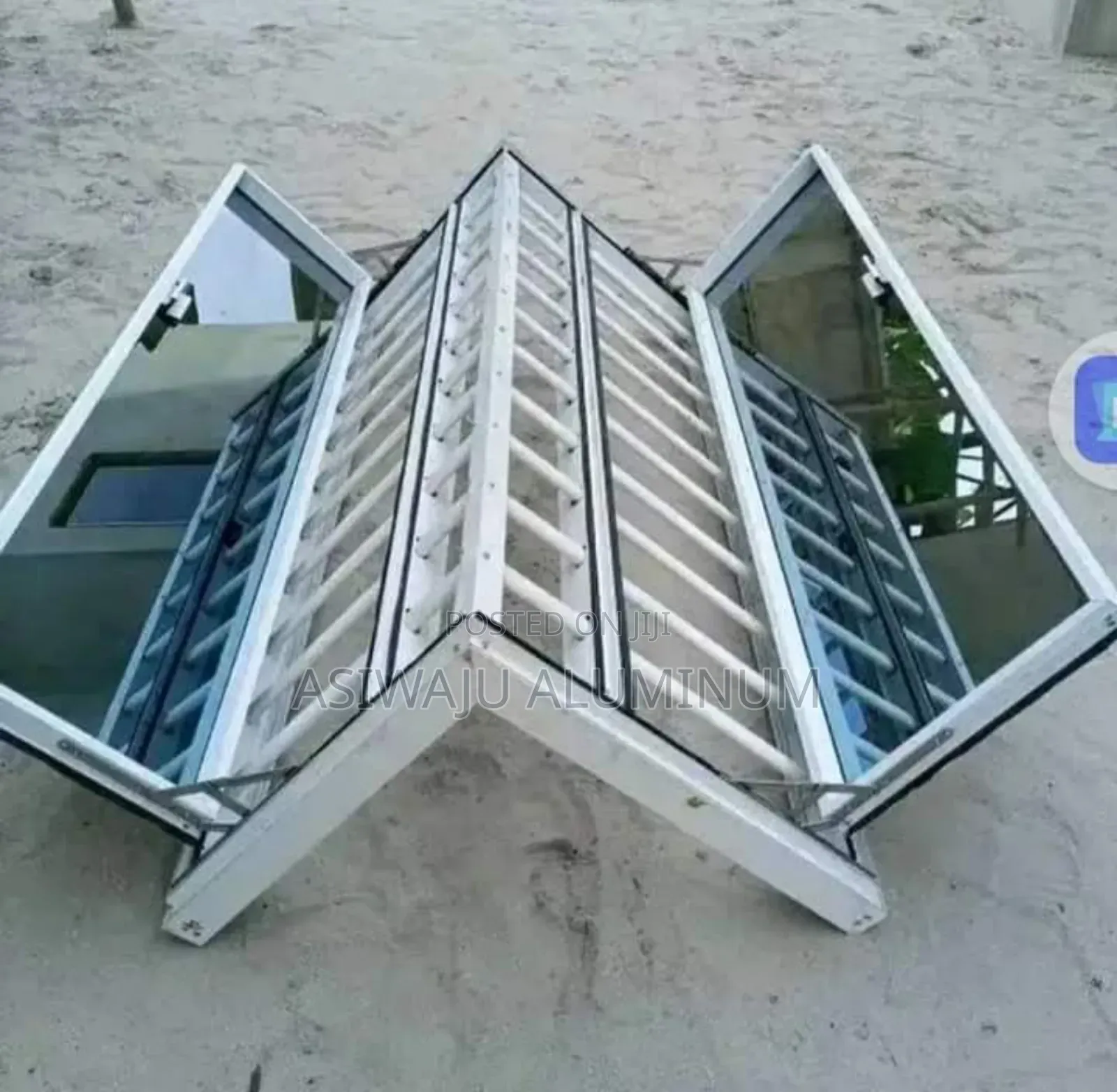 Aluminum Transom Framless Window