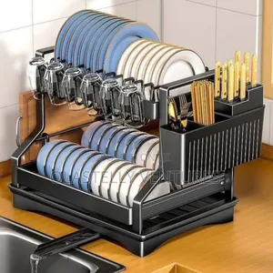 Plate Rack With Drainer and Cup Holder
Vee
