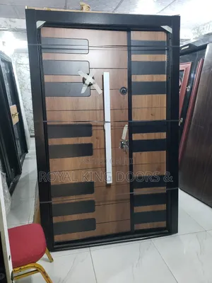 Turkey Brown and Black Luxury Security Front Doors